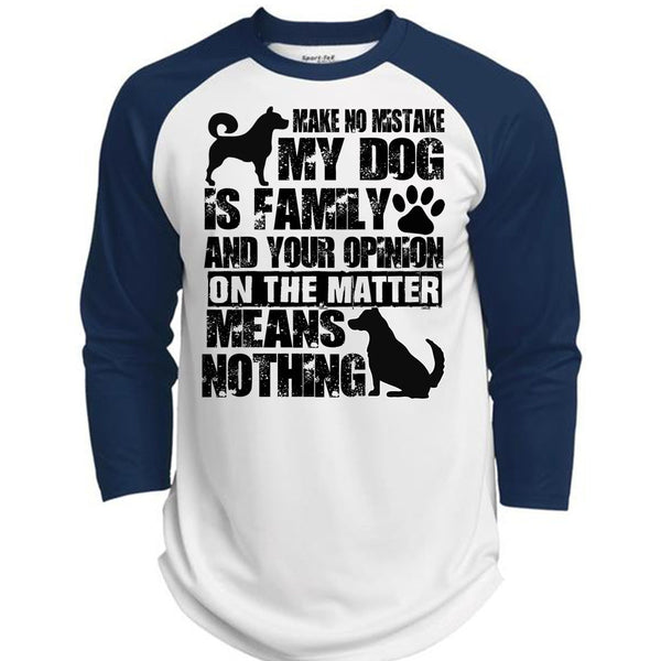 Make No Mistake My Dog Is Family T Shirt, I Love My Dog T Shirt, Awesome T-Shirts  (Polyester Game Baseball Jersey)