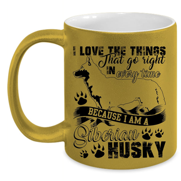 Cute Siberian Husky Coffee Mug, I Am A Siberian Husky Accent Mug