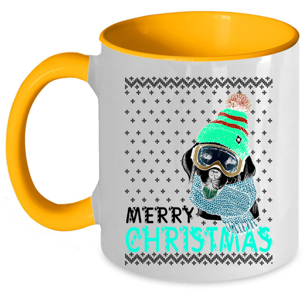 Cute Gift For Dog Lovers Coffee Mug, Merry Christmas Accent Mug