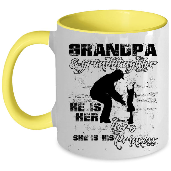 My Granddaughter Coffee Mug, Grandpa And Granddaughter Accent Mug