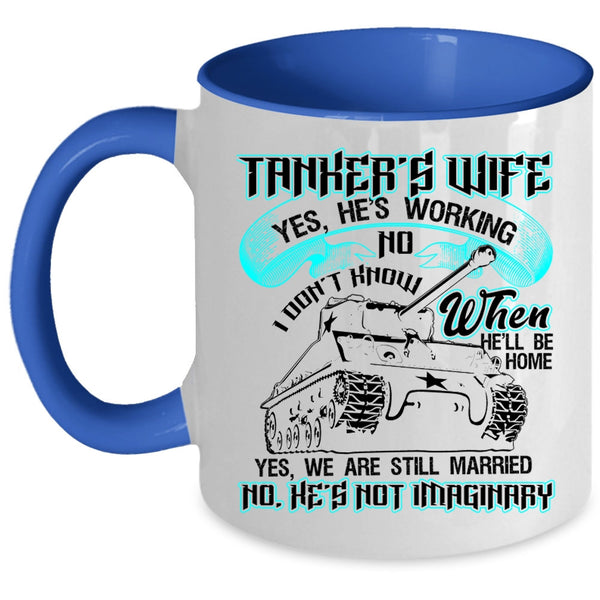 Pretty Tanker's Wife Coffee Mug, Tanker's Wife Accent Mug