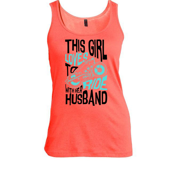 This Girl Loves To Ride With Her Husaband T Shirt, Rider Partners T Shirt, Awesome t-shirts
