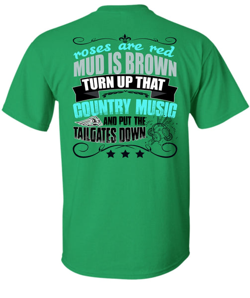 Country Music And Put The Tailgates Down T Shirt, I Love Music T Shirt