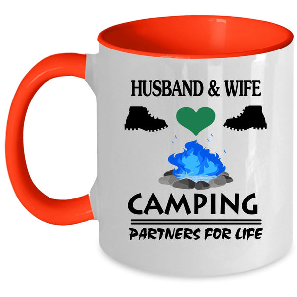 Camping Partners For Life Coffee Mug, Husband And Wife Accent Mug