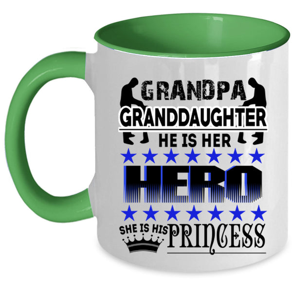 Cool Gift For Grandpa Coffee Mug, Grandpa And Granddaughter Accent Mug
