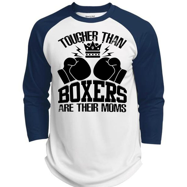 Tougher Than Boxers Are Their Moms T Shirt, I Love Boxer T Shirt, Awesome T-Shirts  (Polyester Game Baseball Jersey)