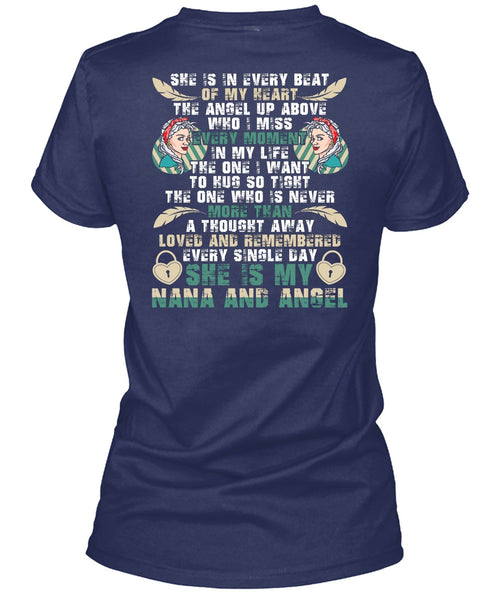 She Is My Nana And Angel T Shirt, Beat Of My Heart T Shirt