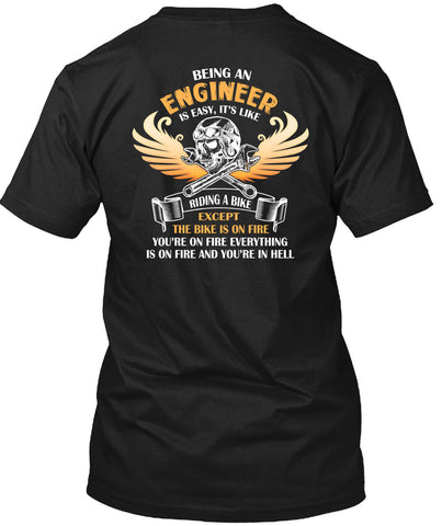 A black t-shirt with the shopify logo