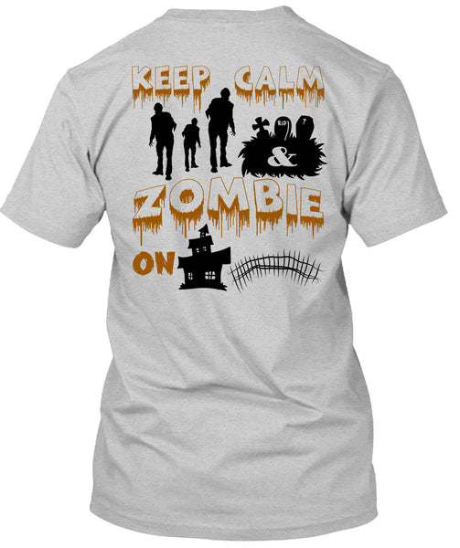Keep Calm Zombie On T Shirt, Wait For Halloween T Shirt