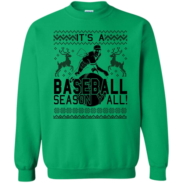 Merry Christmas Gift T Shirt, It's A Baseball Season Y'all Sweatshirt