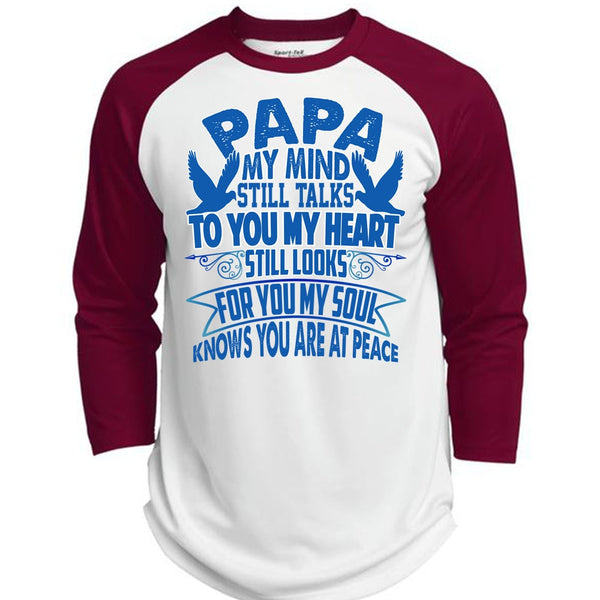 Papa My Mind Still Talks T Shirt, I Love Papa T Shirt, Awesome T-Shirts  (Polyester Game Baseball Jersey)