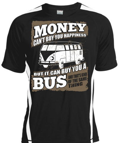 A black t-shirt with the shopify logo