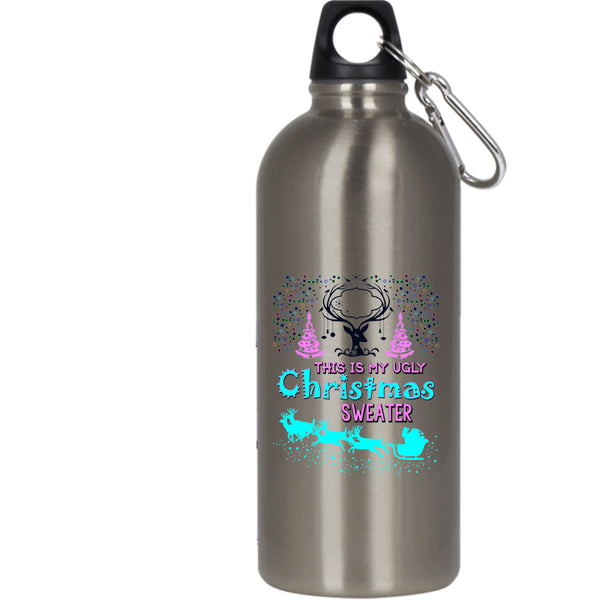 This Is My Ugly Christmas Sweater 20 oz Stainless Steel Bottle,Cute Christmas Outdoor Sports Water Bottle