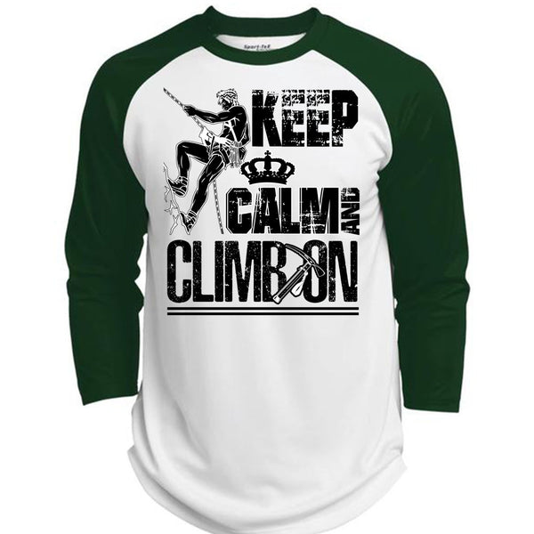 Keep Calm And Climb On T Shirt, I Love Mountain T Shirt, Awesome T-Shirts  (Polyester Game Baseball Jersey)