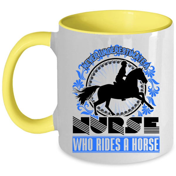 Cute Gift For Nurses Coffee Mug, Nurse Rides A Horse Accent Mug