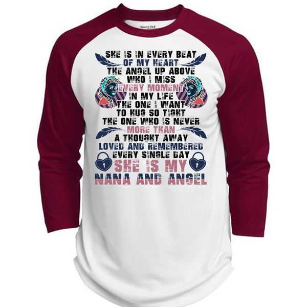 She Is My Nana And Angel T Shirt, I Love Nana T Shirt, Awesome T-Shirts  (Polyester Game Baseball Jersey)