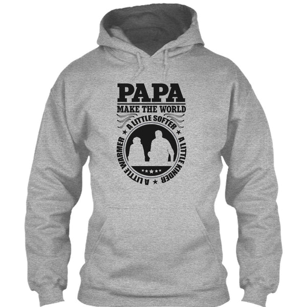 Papa Make The World A Little Softer T Shirt, Awesome Papa T Shirt