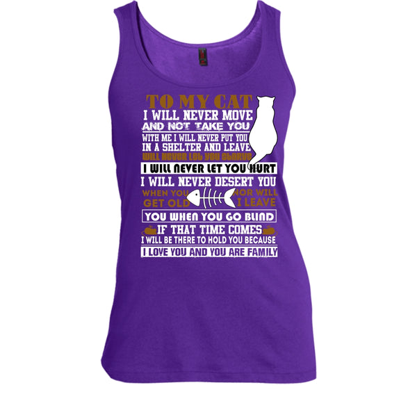 To My Cat T Shirt, I Love You And You Are My Family T Shirt, Cool T Shirt