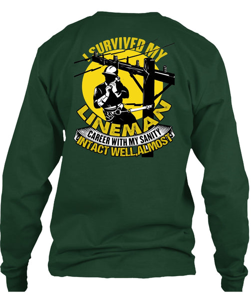 I Survived My Lineman T Shirt, I Love Lineman T Shirt