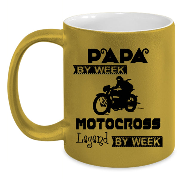 Motocross Legend By Week Coffee Mug, Papa By Week Accent Mug