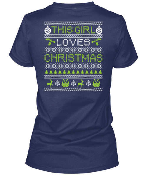 This Girl Loves Christmas T Shirt, Funny Winter T Shirt