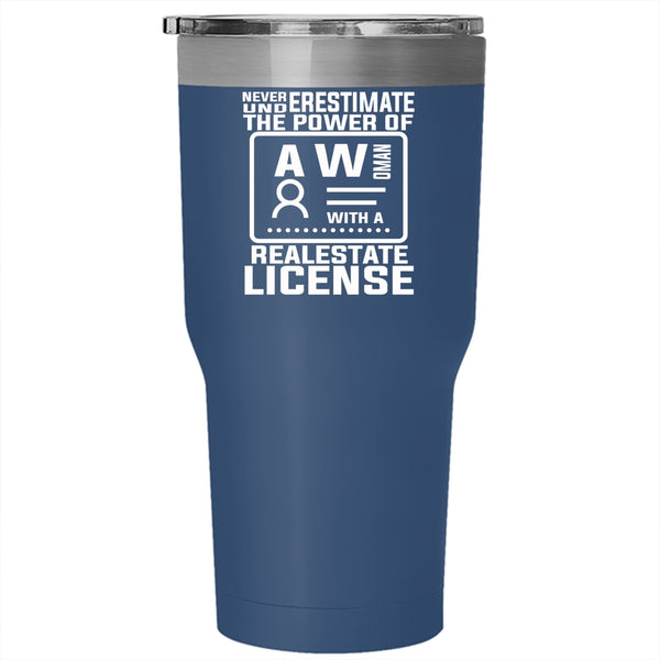 Woman With A Realestate License Tumbler, Gift For Wife Mug
