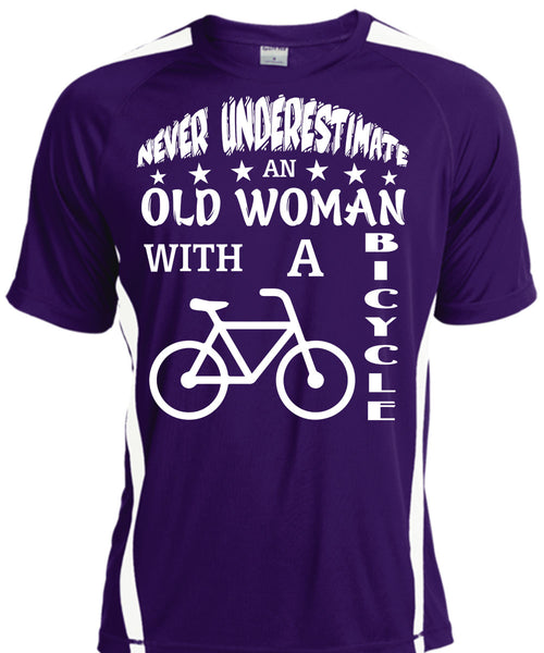 Never Underestimate An Old Woman With A Bicycle T Shirt, I Love Biker T Shirt, Cool Shirt
