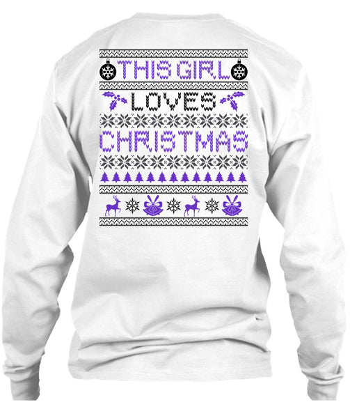 This Girl Loves Christmas T Shirt, Noel Christmas T Shirt