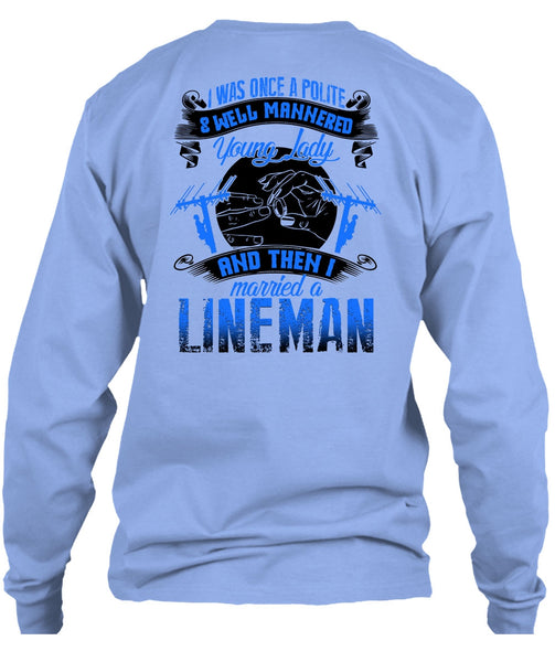 I Married A Lineman T Shirt, I Love Lineman T Shirt