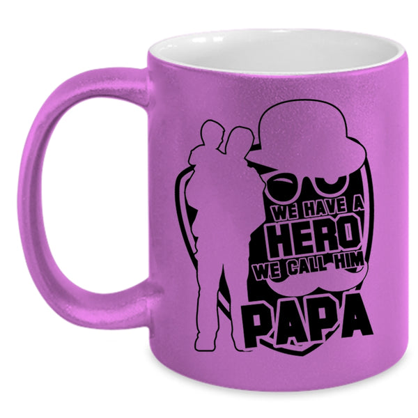Best Gift For My Kids Coffee Mug, We Call Him Papa Accent Mug