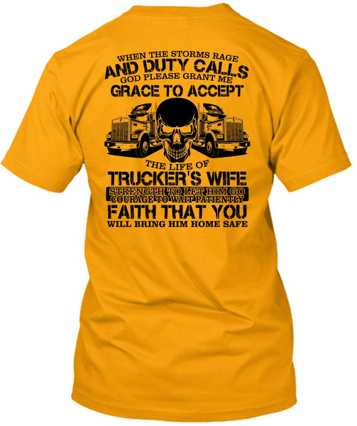 The Life Of Trucker's Wife T Shirt, I Love Trucking T Shirt