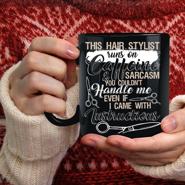 This Hairstylist Runs On Caffeine Coffee Mug, Funny Hairstylist Coffee Cup