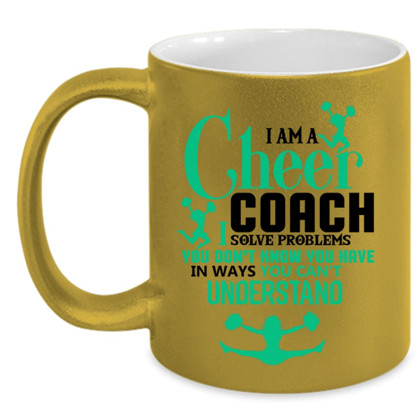 Awesome Cheer Coach Coffee Mug, I Am A Cheer Coach Accent Mug