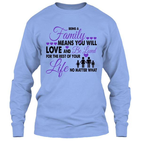 Being A Family Means You Will Love And Be Loved T Shirt, I Love My Family T Shirt