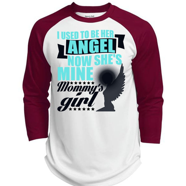 I Used To Be Her Angel T Shirt, I Love Mom T Shirt, Awesome T-Shirts  (Polyester Game Baseball Jersey)