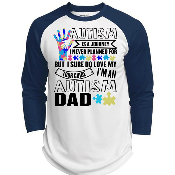 Autism Is A Journey T Shirt, I Love Dad T Shirt, Awesome T-Shirts  (Polyester Game Baseball Jersey)