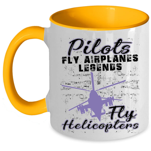 Fly Helicopters Coffee Mug, Pilots Fly Airplanes Accent Mug