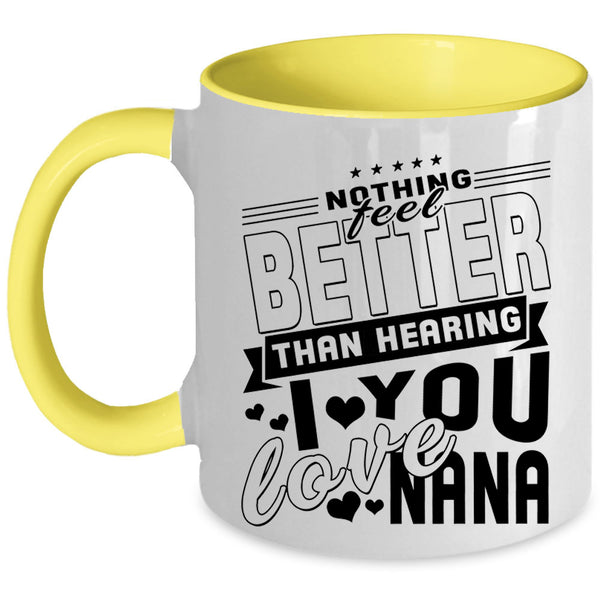 Cute Grandkids Coffee Mug, I Love You Nana Accent Mug