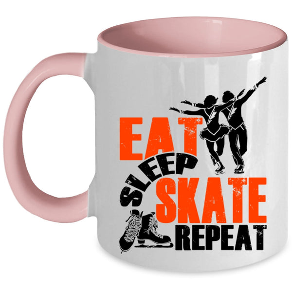 Cool Teacher Coffee Mug, Eat Sleep Skate Repeat Accent Mug