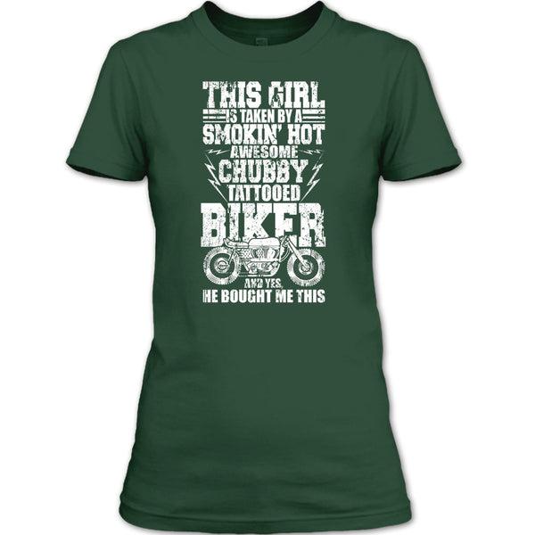 Chubby Tattooed Biker T Shirt, Coolest Tattooed Biker T Shirt