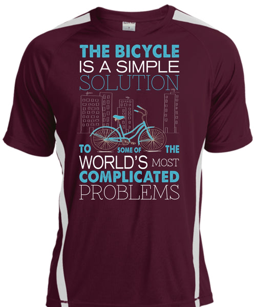 The Bicycle Is A Simple Solution T Shirt, The World's Most Complicated Problems T Shirt