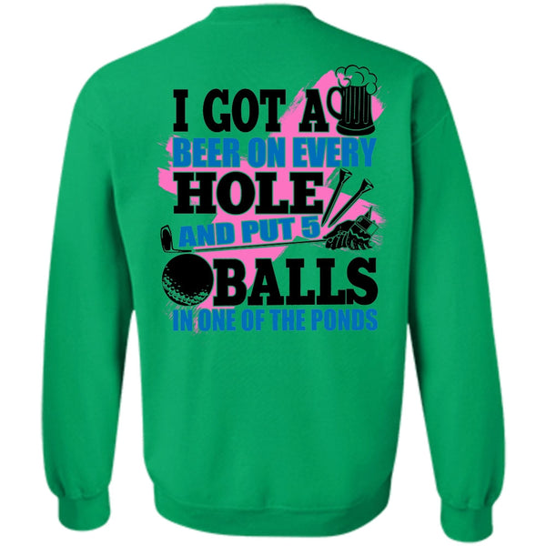 I Love Golf T Shirt, I Got A Beer On Every Hole Sweatshirt