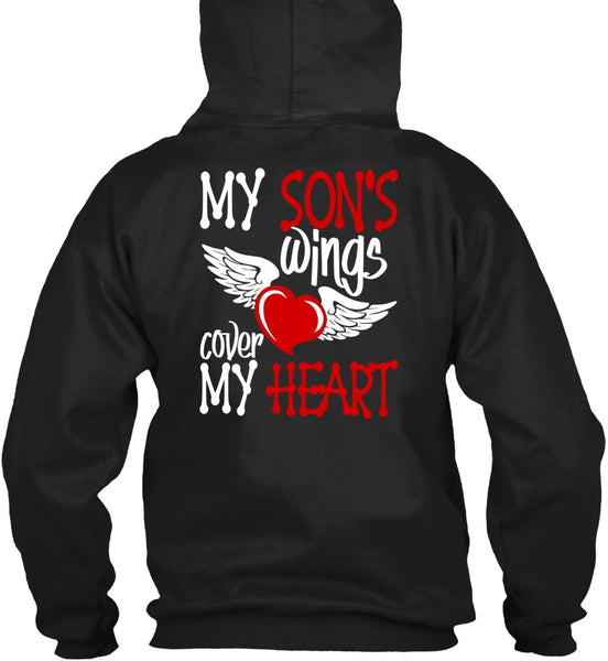 My Son's Wings Cover My Heart T Shirt, Being A Son T Shirt