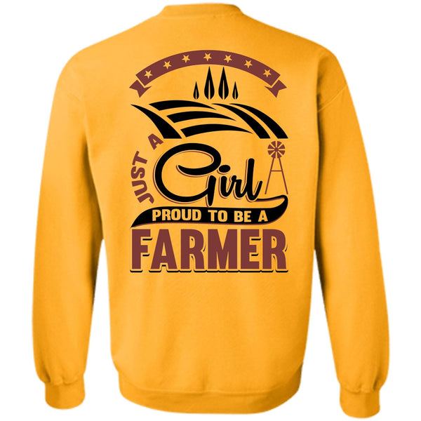 I Love Farming T Shirt, Just A Girl Proud To Be A Farmer Sweatshirt