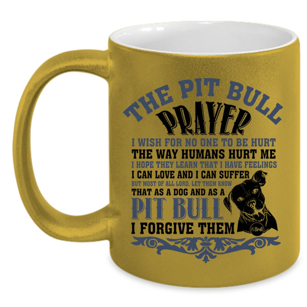 Awesome Pit Bull Coffee Mug, The Pit Bull Prayer Accent Mug
