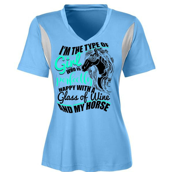 Glass Of Wine And My Horse T Shirt, I Love Horse T Shirt, Awesome T-Shirts