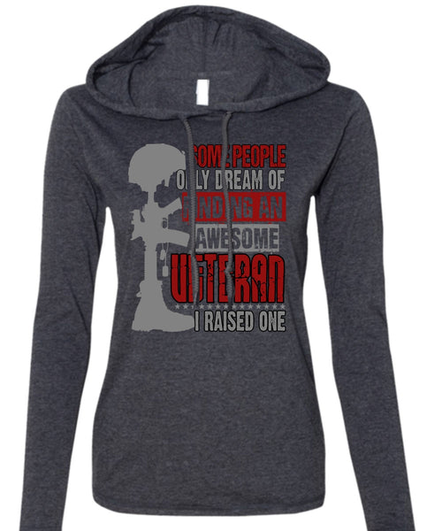 Finding An Awesome Veteran T Shirt, Being A Veteran T Shirt (Anvil Ladies Ringspun Hooded)