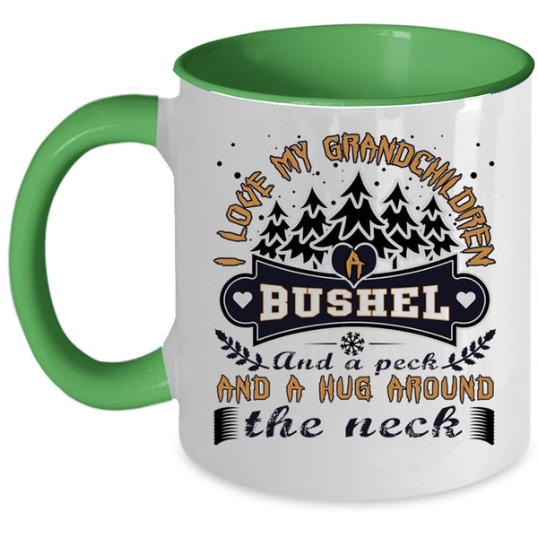 Christmas Gift For Dad Coffee Mug, I Love My Grandchildren Accent Mug