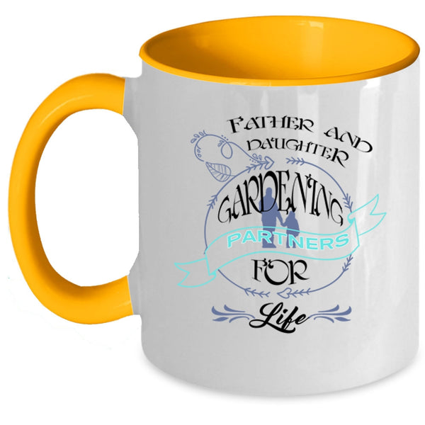 Gardening Partners For Life Coffee Mug, Father And Daughter Accent Mug