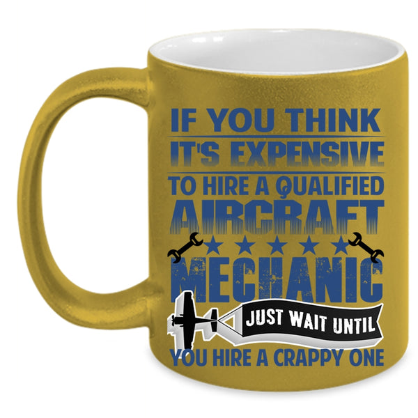 Cute Aircraft Mechanics Coffee Mug, Aircraft Mechanic Accent Mug